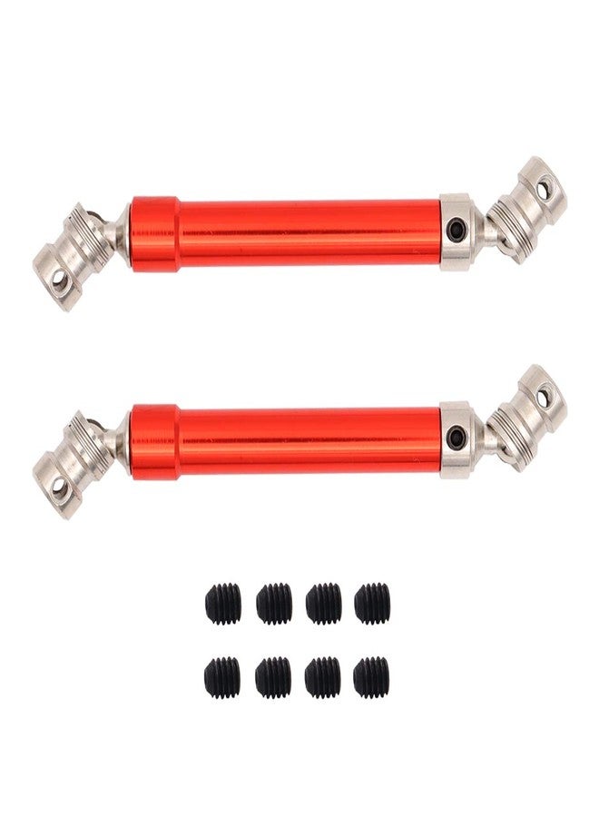 Treehobby 2PCS Steel Universal Drive Shaft CVD Universal Joint Compatible with 1/10 RC Axial SCX10 D90 Tamiya CC01 RC Crawler Car Upgrade Accessories (Red) - Image 1